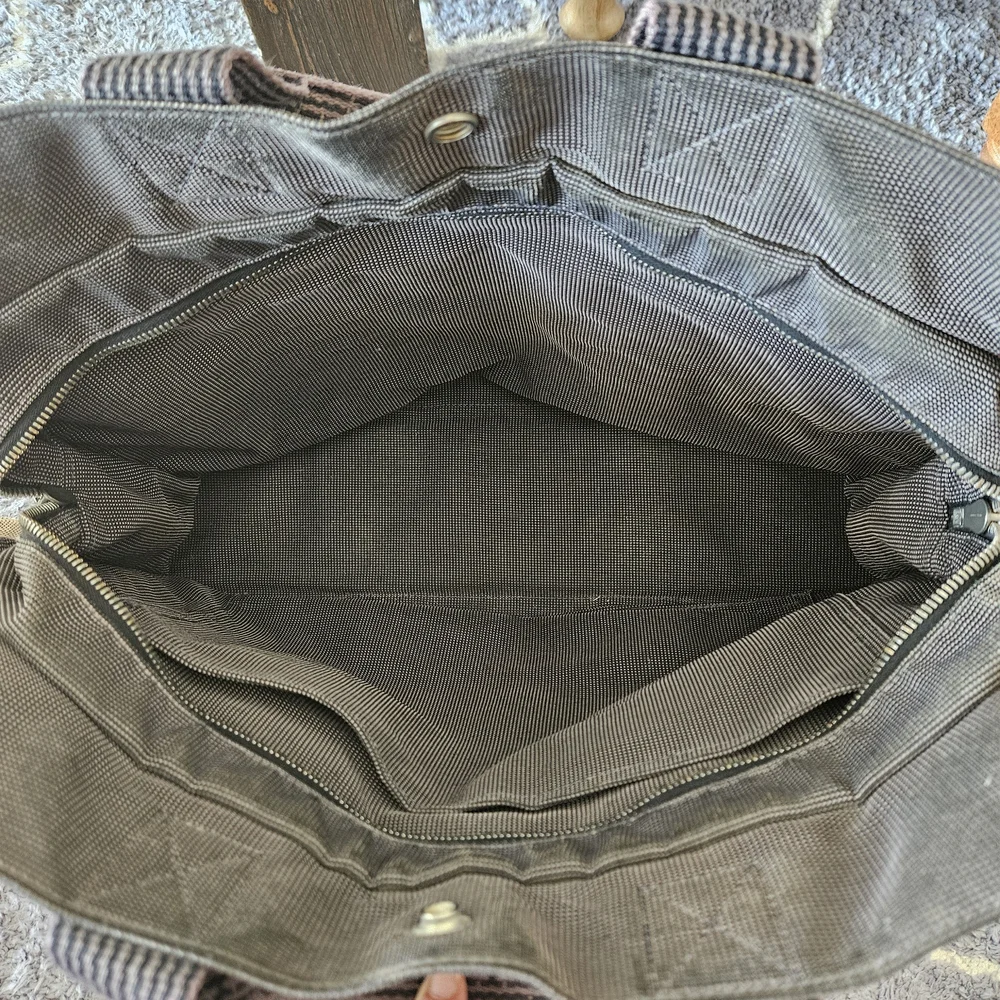 Hermes Canvas Tote Bag with Hermes Matching Wallet - Picture 9 of 16